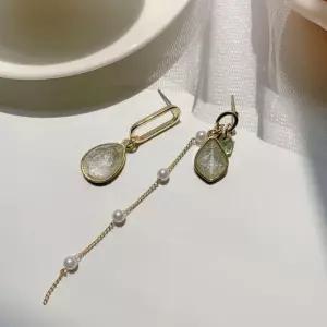 언발란스 원석 귀걸이 실버925 여성 은침 패션 주얼리