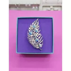 [하프클럽/ 주얼리] 세이브존05 Premium Eleganc 스와로브스키 낙옆 브로치(AB)02 R