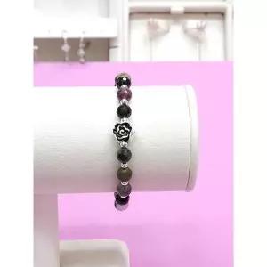 [하프클럽/ 주얼리] 세이브존05 순은 트루마린원석 장미팔지02 RDBA23060142