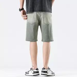 팬츠 남성용 그린 데님 붐 하의 청반바지 그러데이션 5부 원픽1