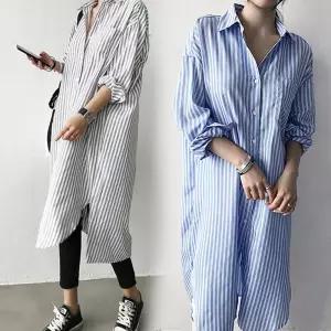 모닝셔츠 임산부셔츠 임산부 줄무늬 임부복 원피스