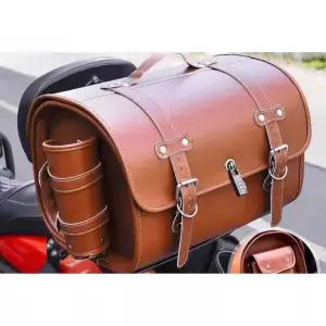 클래식 오토바이 리어백 가죽 바이크 캐리어 수납가방