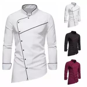 남친 캐주얼 긴팔 빅사이즈 얇은 멀티버튼 드레스 차이나스타일 셔츠 솔리드 원픽5