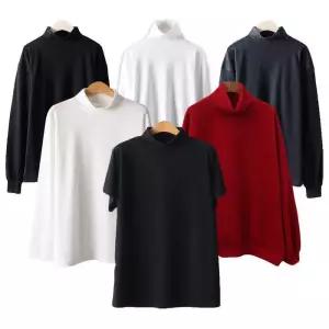 중년 빅사이즈 하이넥 폴라 티셔츠 엄마 마담 터들넥 (26155677A)