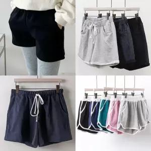 중년 빅사이즈 밴딩기모반바지 핫팬츠 트레이닝홈웨어 (24188804A)