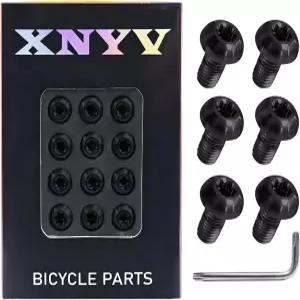 자전거 디스크 브레이크 로터 티타늄 합금 초경량 볼트 12피스 M5x10mm 전기도금 코팅 멀티 엘리먼트