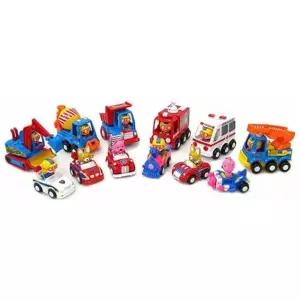 미니카 뽀로로 자동차 종합 12종 경찰차 소방차 중장비 세트