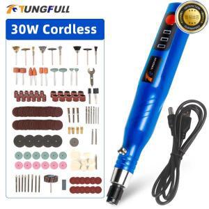 Dremel 가정용 USB 소형 무선 드릴 3 단 미니 전기 마이크로 조각 펜 DIY 충전 30W