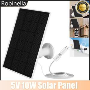 10W 5V 태양광 패널 마이크로 타입-C 야외 캠핑 전지 충전기 보안 카메라 소형 가정용 조명 시스템용