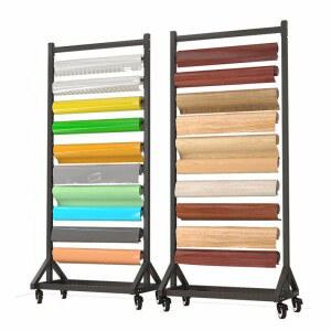 자동차 시트지 거치대 랩핑 차량 스탠드 썬팅 롤러 정리대 작업대 진열대 필름 원단 보관 걸이