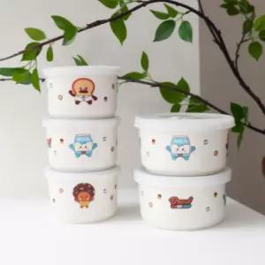 블루마마 캐릭터 도자기 용기 세트 냉동밥 반찬 보관 BNA