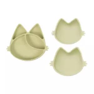 블루마마 유아 실리콘 이유식 자기주도 식판 그린빈 BNA