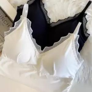 [라일리여성언더웨어] Rly 노와이어 레이스 탑 스포츠 골프 브래지어 편한