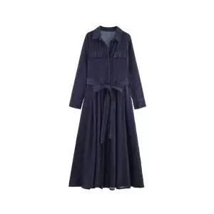 여성 청치마 가을 싱글 데님 원피스 DUCHI3