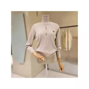 [데스틸(Destijl)] D2513SW0812 칼라단추 반오픈 꽈배기 니트_P383813574