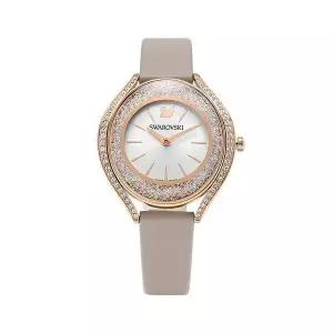 [신세계라이브쇼핑]스와로브스키 5519450 Crystalline Aura 크리스탈 여성 가죽시계
