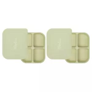 블루마마 실리콘 이유식 큐브 냉동 보관 4구 그린빈X2 BNA