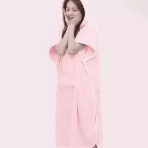 여성 원피스 핑크 샤워가운 부드러운 고급 수면가운