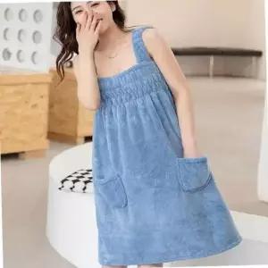 여성 5컬러 소프트한 밴딩 원피스 샤워가운 목용가운