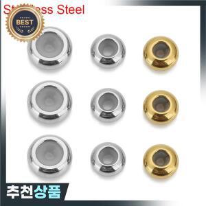 20pcs 8mm 10mm PVD 스테인레스 스틸 스페이서 비즈 실리콘 고무 스토퍼 비즈와 함께 Diy 목걸이 쥬얼리 팔