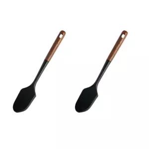 소소낫 우드 핸들 실리콘 스파츌라 조리도구 주걱 2개 BNA