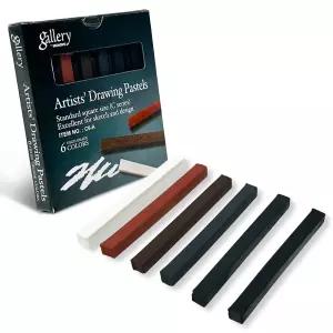 전문가용 최고급 드로잉 파스텔 (데생 크로키 소묘 콘테 6색 세트)