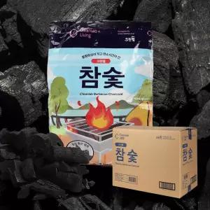 땔감 2~3인용 참숯 캠핑 구이용숯 흑탄 한박스 600g 20개