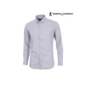[Roberta di Camerino] RO33513 TR스판 그레이 솔리드 슬림핏 셔츠_P409570270