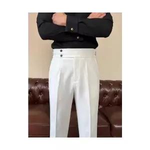 남자배기바지 초호화 나폴리 바지 하이웨스트 부 캐주얼 구르그 ible1