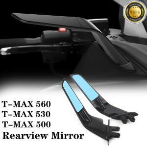 오토바이 스텔스 윙 미러 스포츠 Winglets 조정 가능한 거울 T-MAX 500 04-12 12-19 2020