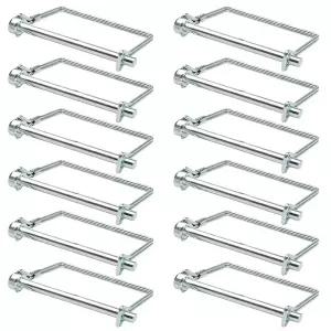 Comonc 15 PCS 1/4*4-1/2인치 트레일러 히치 핀 샤프트 잠금 안전 커플러 1/4 와이어 x 4-1/2 PTO 농장