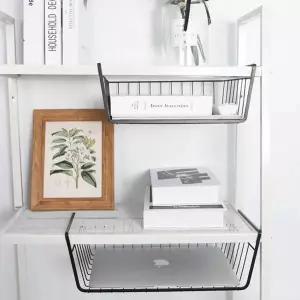 키밍 YRN476A9 다용도 공간활용 메탈 수납선반 거실 문걸이