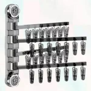 벽흡착 VUM947Q4 걸이 무타공 다용도 집게 빨래 건조대 강력형