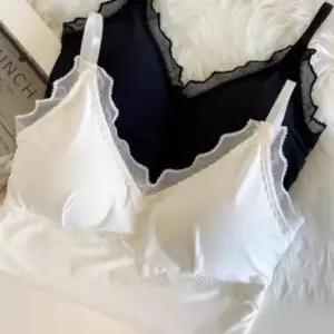 [라일리여성언더웨어] Rly 노와이어 레이스 탑 스포츠 골프 브래지어 편한