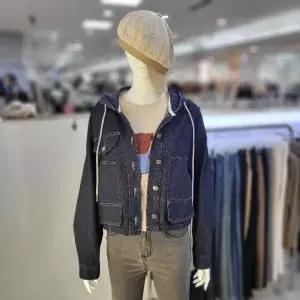 [더스토아] DP01 줄지 후드 배색 청 재킷 점퍼 T25nnx050p003_P411470891