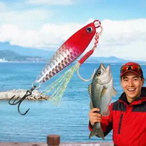 레인보우 메탈 지그 반짝반짝 낚시 바늘 어비늘 패턴 25g 용품 삼치 야광 루어 헤드