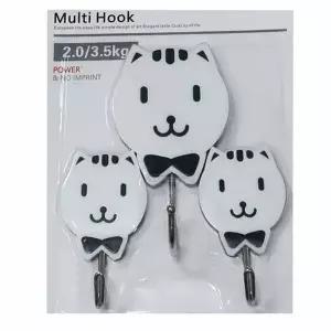 아이센 DHB415U0 벽 후크 고리 옷걸이 모자 마스크 걸이 3P