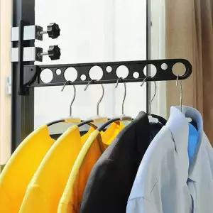 알루미늄 TJQ757D5 접이식 창틀 빨래건조대 블랙 단품 옷걸이