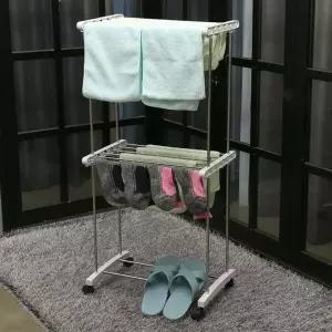 이동형 YNL071N9 뉴실내건조대 2단 빨래건조대 스텐 미니건조대