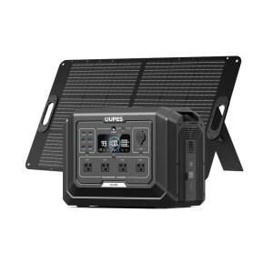 패널이 포함된 OUPES 메가 1 태양광 발전기, 2000W 발전소 + 100W 패널, 1024Wh LiFePO4 배터리, 5120Wh로 확장 가능, APP 제어, RV, 캠핑 및 홈 백업용 20ms UPS