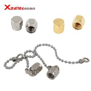 2PCS SMA 암 더스트 캡 저항기 체인 RF 동축 터미네이터 보호 커버 황동 어댑터 니켈 및 금 도금