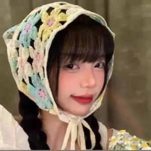 [신상오픈런]여성 빈티지 꽃무늬 헤어밴드 뜨개 커치프 (41316244)