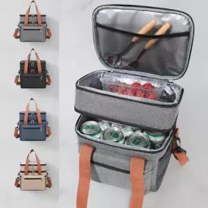 [신상오픈런]여성용 방수 PVC 2단 도시락 가방 보온보냉 기능 (41316212)