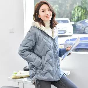 프리미엄 화이트 오리털 여성경량패딩 후드 모자 3D입체 여성 세미 패딩점퍼