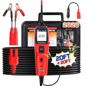Autel PowerScan 자동차 회로 테스터, 전원 프로브 도구, 12-24V 전기 단락 개방 차단기 파인더, AC/DC 전류 저항, 듀티 사이클 및 20FT 연장 코드, 99% 차량용
