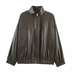 라이크 코트 가죽 여자재킷 파일럿 차이나 원템1