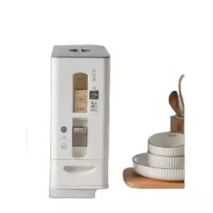 쌀항아리 가정용 원터치 냉장고 쌀통 화이트 밀폐 일본 진공 6kg