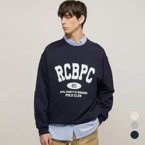 RCB폴로클럽 남녀공용 RCBPC 85 그래픽 크루넥 맨투맨 티셔츠 3color