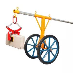 보도블럭 경계석 운반기 바퀴 접이식 집게 보강토