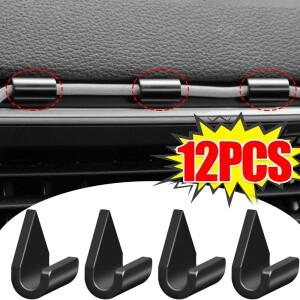 6/12개 자동차 케이블 정리 클립 미니 자가 접착식 와이어 홀더 USB 라인 GPS 대시캠 내부 액세서리